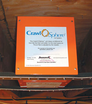 A ventilation fan installed for a crawl space in New Castle