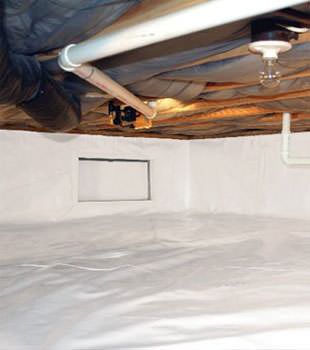 A complete crawl space vapor barrier in Maryland installed by our contractors