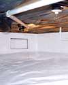 a sealed crawl space installation in Camden