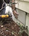A crawl space vent sealed by vent covers