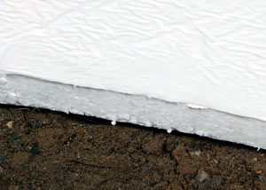 Insulation installed on a crawl space floor in Towson