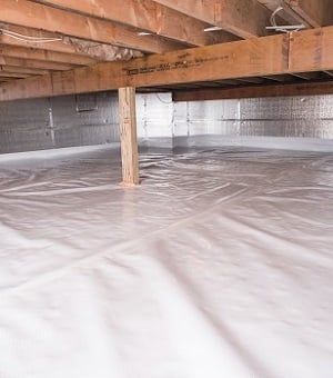 Installed crawl space insulation in Elkton