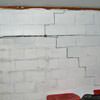 A buckling foundation wall 