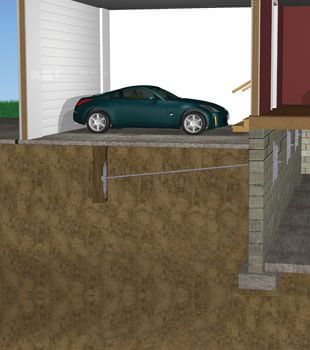 Graphic depiction of a street creep repair in a Phoenix home
