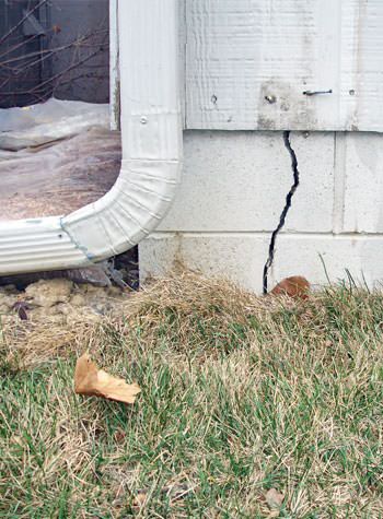 foundation wall cracks due to street creep in Thornton