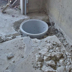 Placing a sump pit in a Bear home
