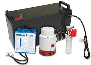a battery backup sump pump system in Catonsville