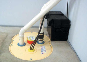 Elkton installation of a submersible sump pump system