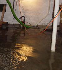 Several feet of floodwaters in a Marriottsville basement
