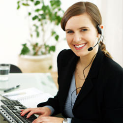 A disaster restoration customer service expert in Upper Darby manning the phones