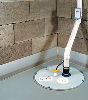 A baseboard basement drain pipe system installed in Gwynn Oak