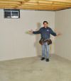 Lancaster basement insulation covered by EverLast™ wall paneling, with SilverGlo™ insulation underneath