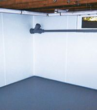 Plastic basement wall panels installed in a Haverford, Pennsylvania, Delaware, and Maryland home