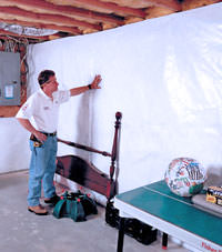 Plastic 20-mil vapor barrier for dirt basements, Haverford, Pennsylvania, Delaware, and Maryland installation