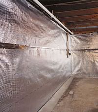 Radiant heat barrier and vapor barrier for finished basement walls in Haverford, Pennsylvania, Delaware, and Maryland
